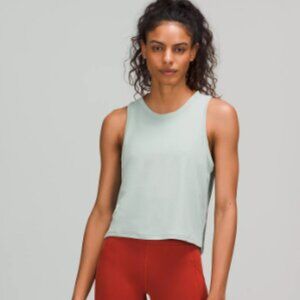 lululemon running tank top | silver blue | size 8